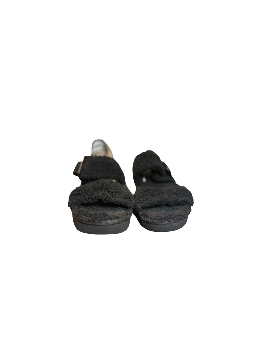Koolaburra by UGG Women’s Black Slip-On Open Toe Faux Fur Slippers Sz 6